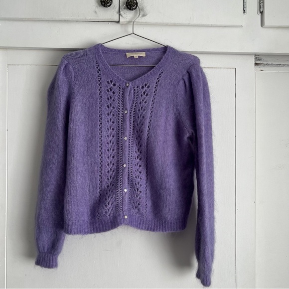 Sezane Sweaters - Sezane Edige Cardigan - Lilac